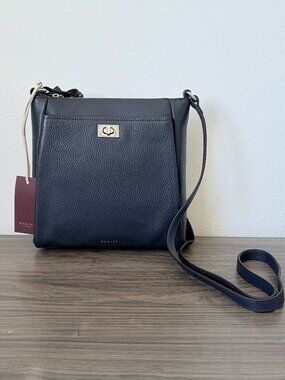 Radley London Brook Avenue Leather Small Crossbody Bag Ink Navy Dark Blue